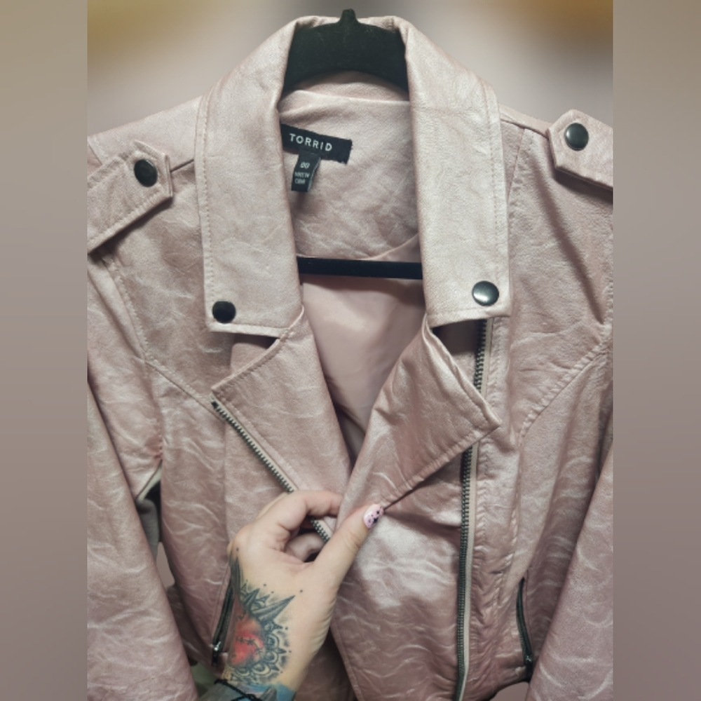 Torrid Light Pink Motorcycle Jacket 00